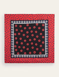 Silk Scarf-Black, Petunia Bud