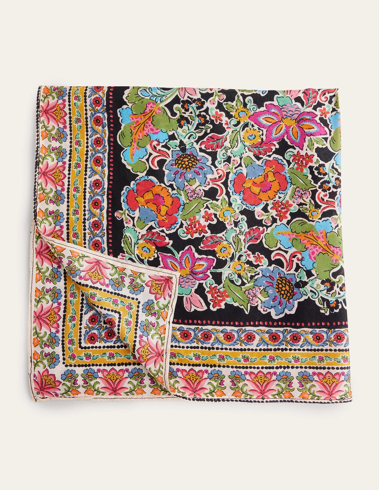 Silk Scarf-Multi, Carnation Bloom