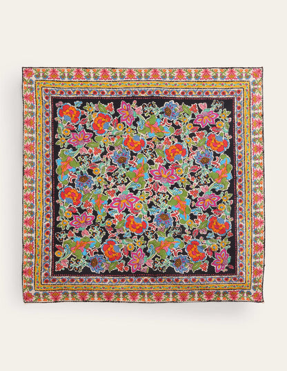 Silk Scarf-Multi, Carnation Bloom