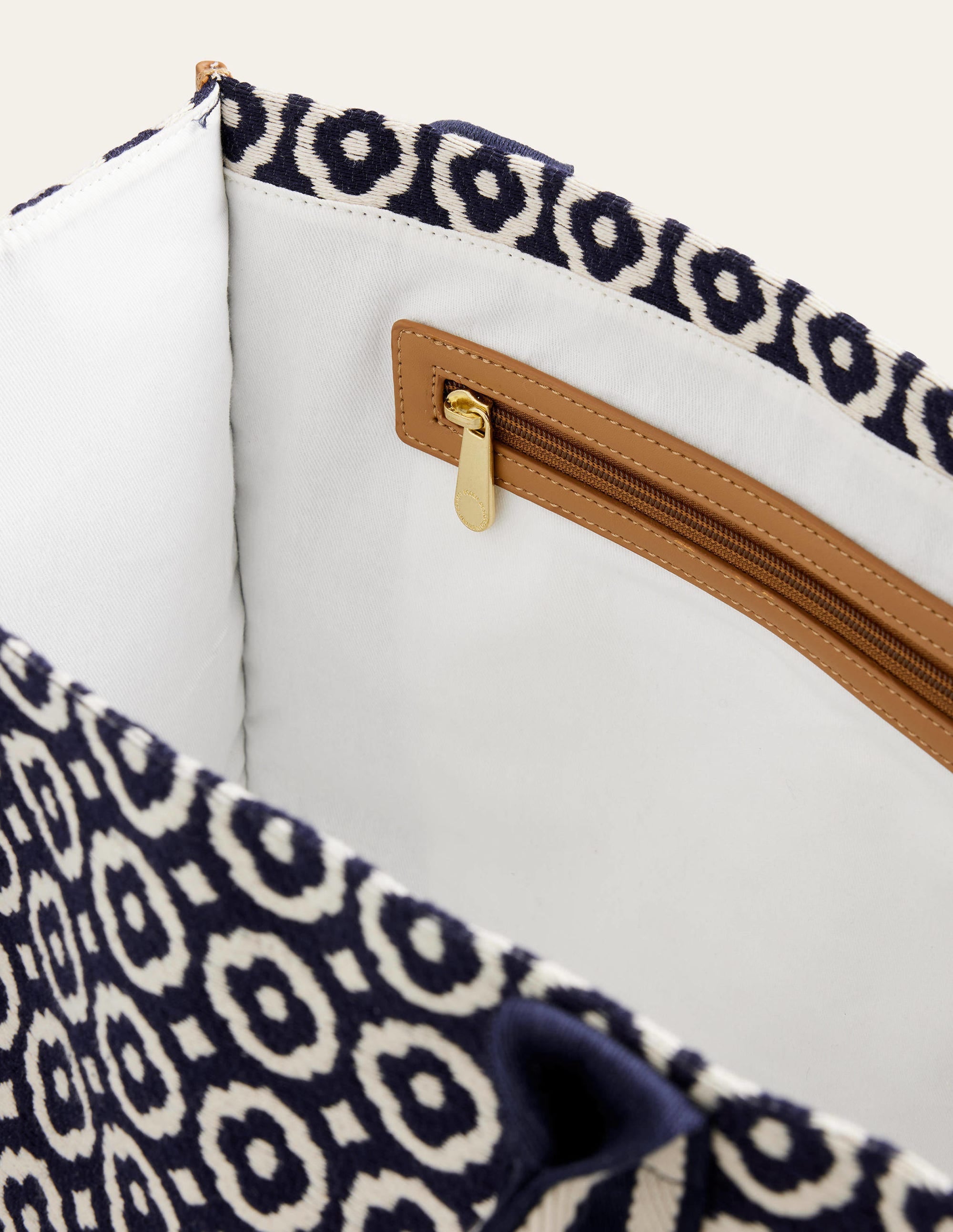 Tilda Canvas Tote Bag-Navy, Geo - Image 3