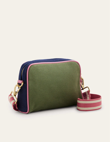 Canvas Cross-Body Bag-Colourblock-2