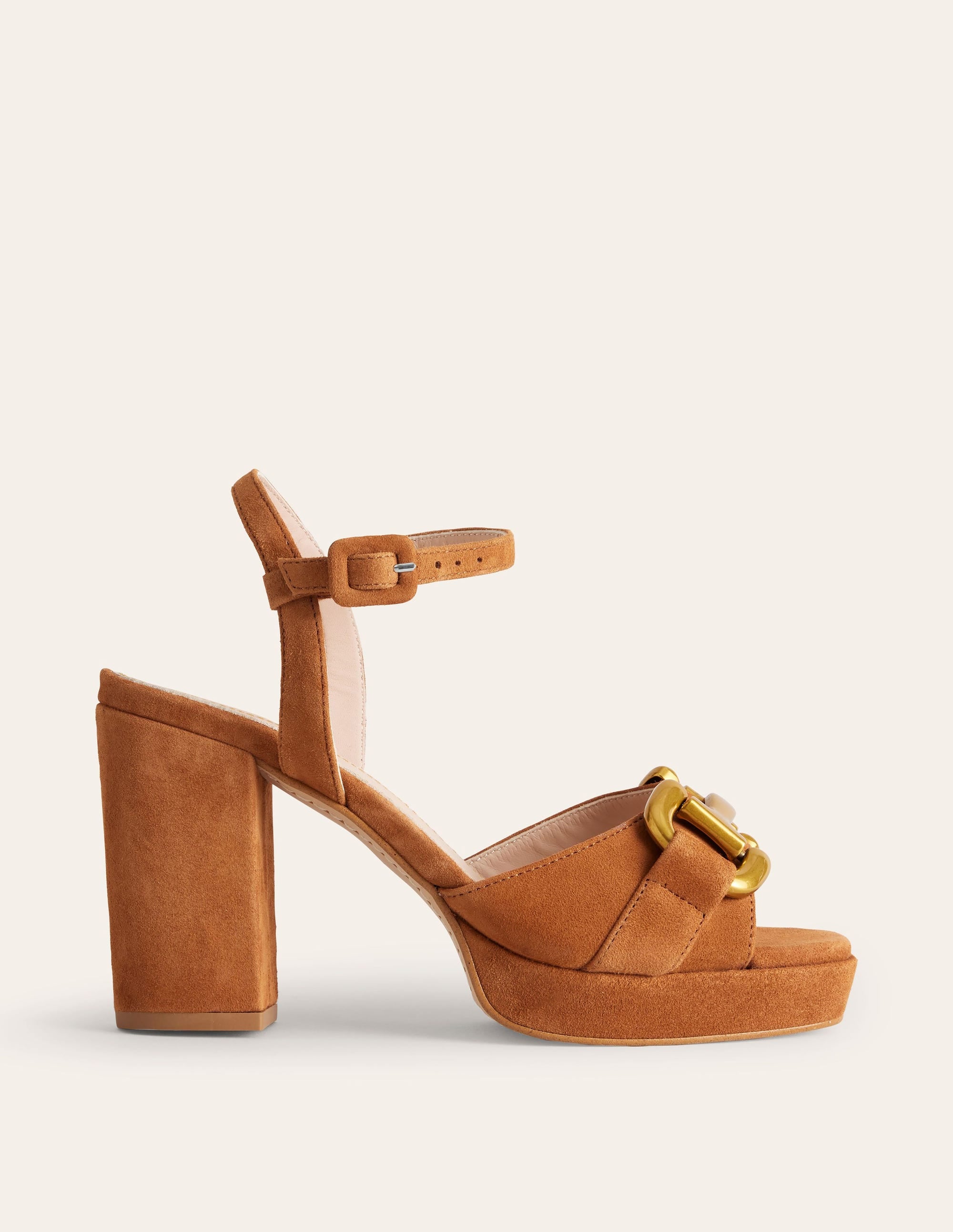 Snaffle Trim Platform Sandals-Ginger Snap - Image 1