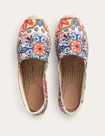 Classic Flat Espadrilles-Ivory, Tapestry-4