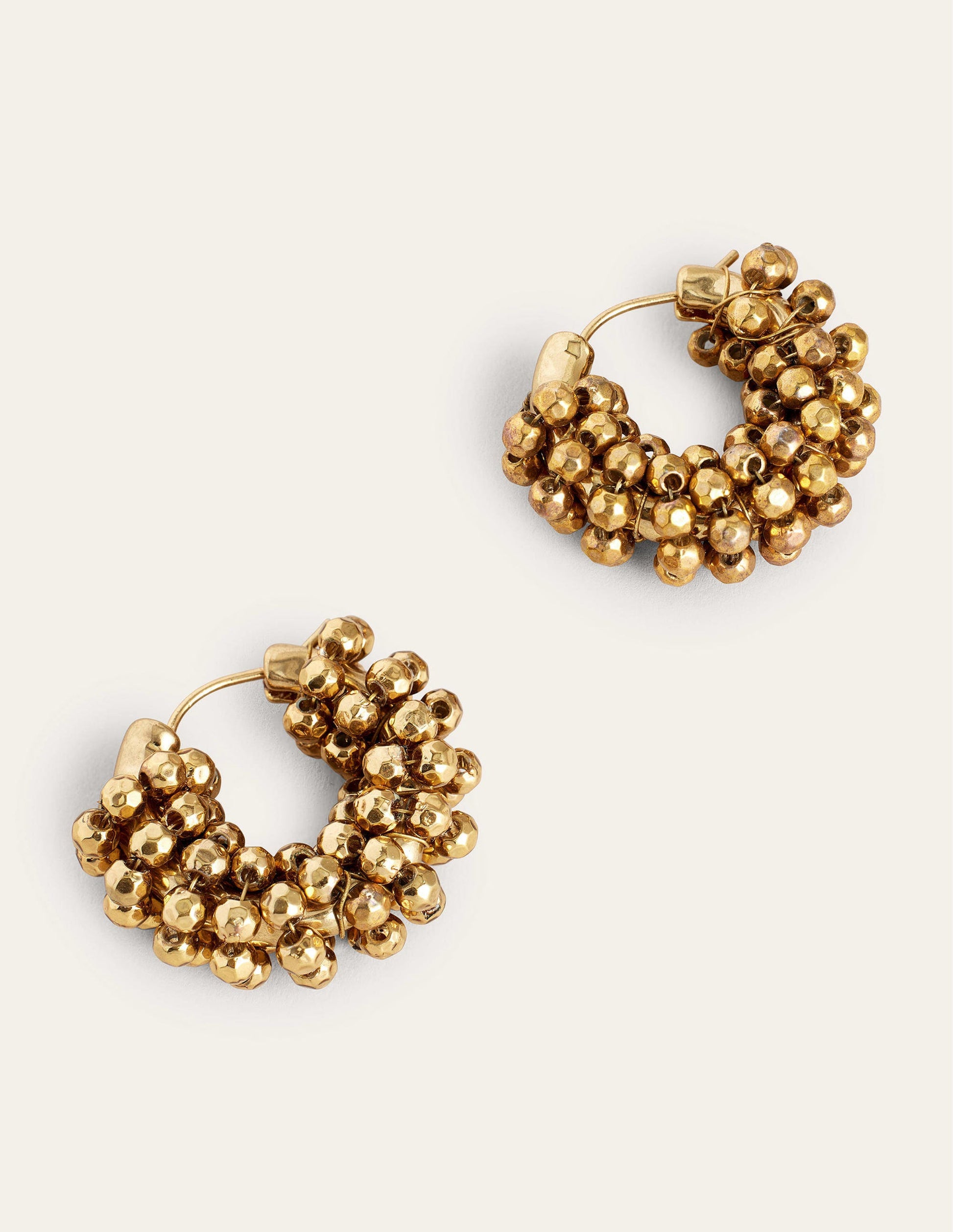 Beady Cluster Hoops-Gold-1