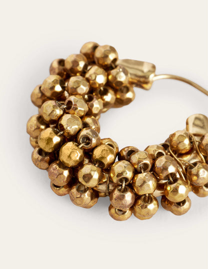 Beady Cluster Hoops-Gold-2