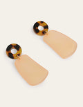 Resin Drop Earrings-Tortoise
