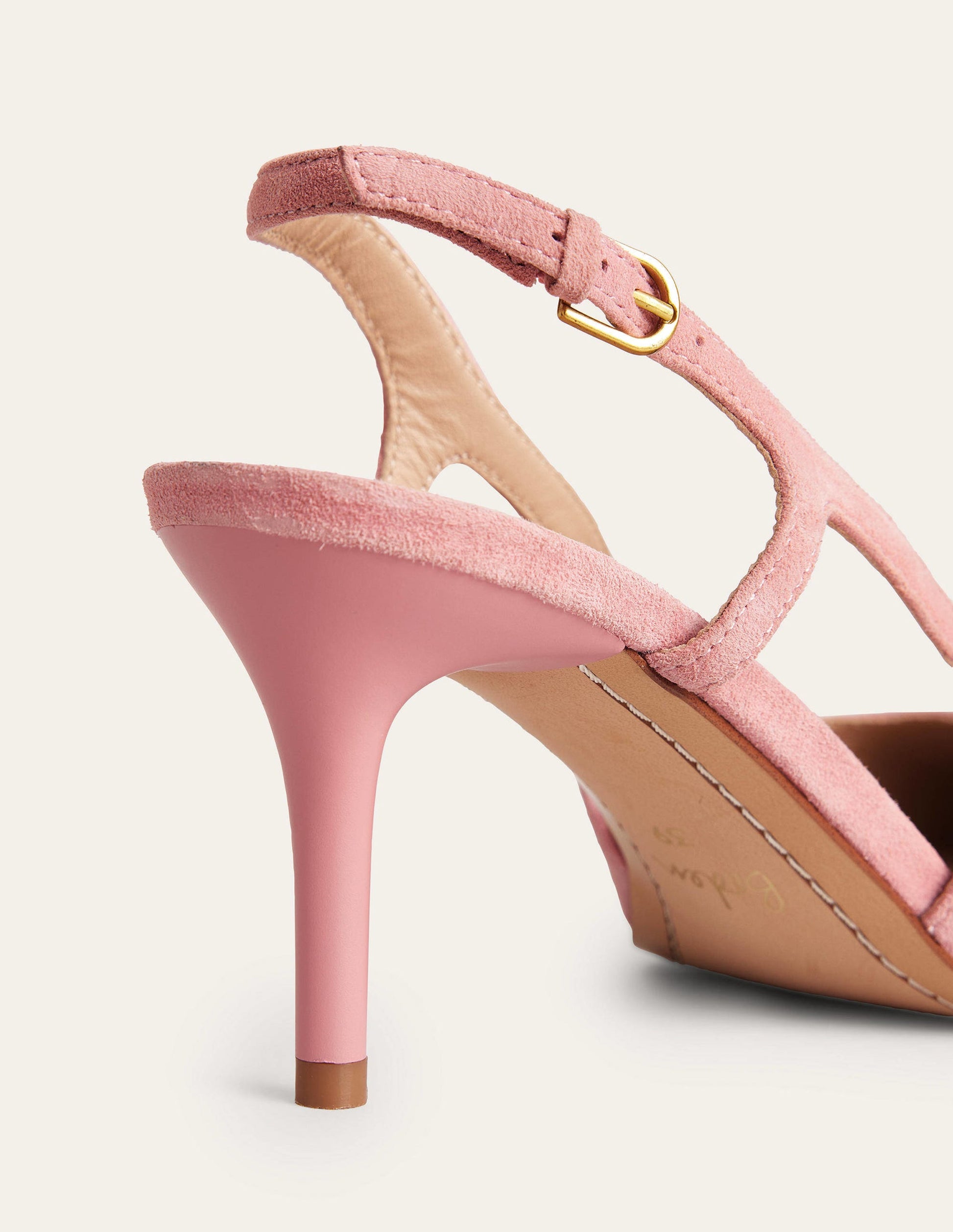 Cut Out Sling Back Heels-Blush Kid Suede-5