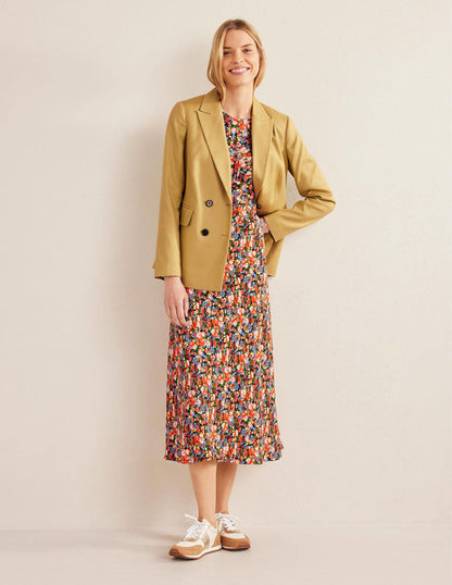 Crew Neck Midi Tea Dress-Multi, Peony Pop-4