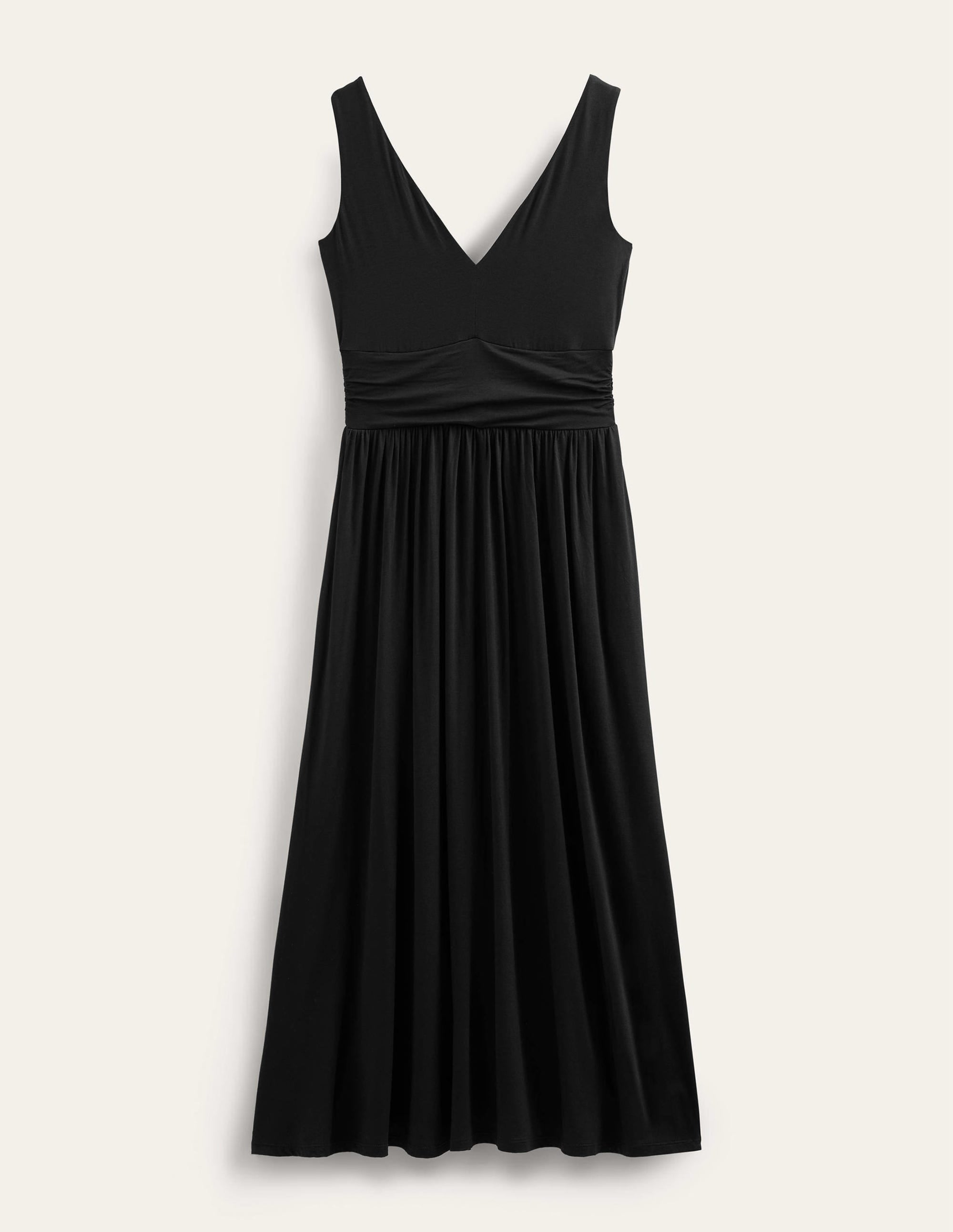 Sleeveless Jersey Maxi Dress-Black - Image 5