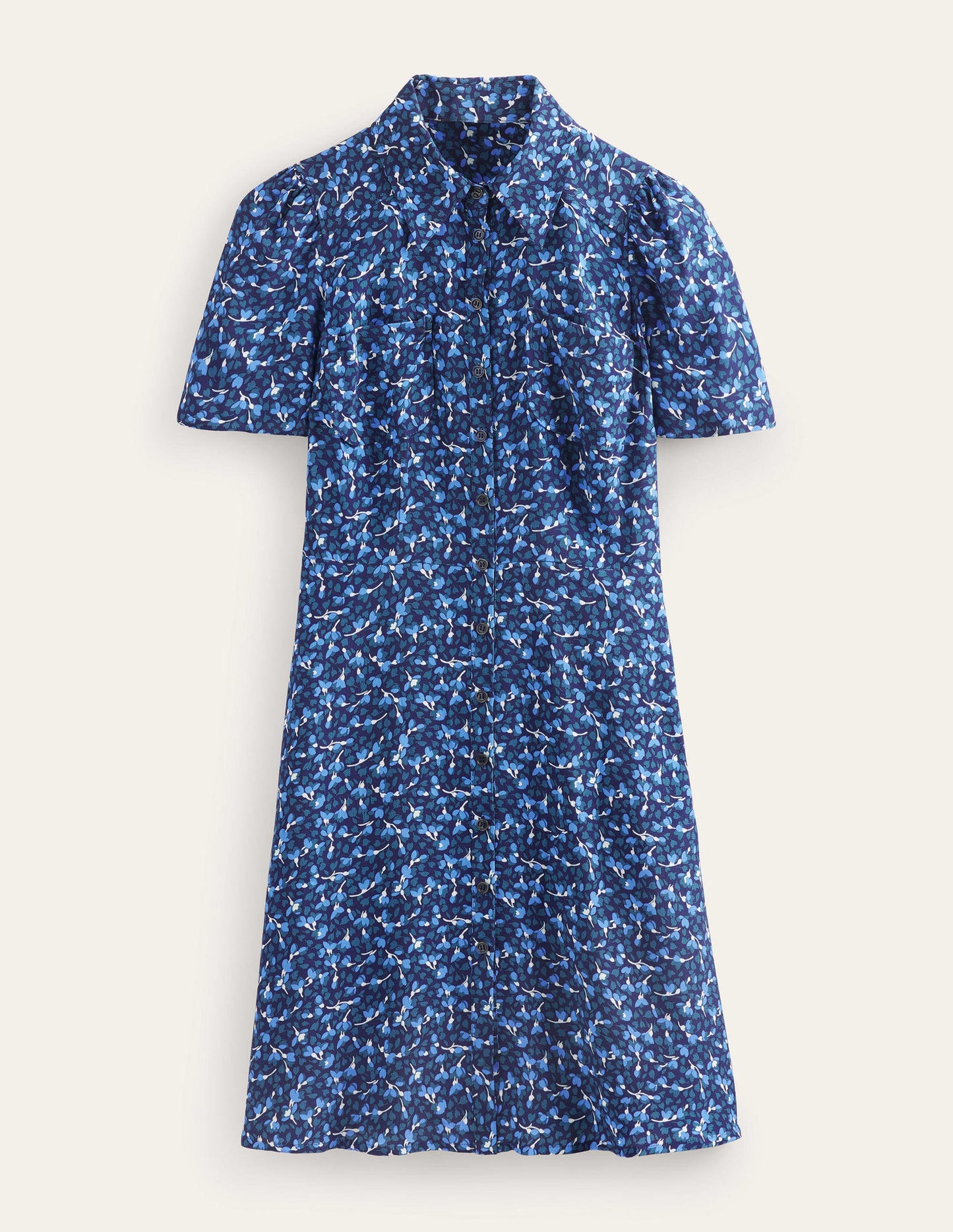 Clara Shirt Dress-French Navy, Flora