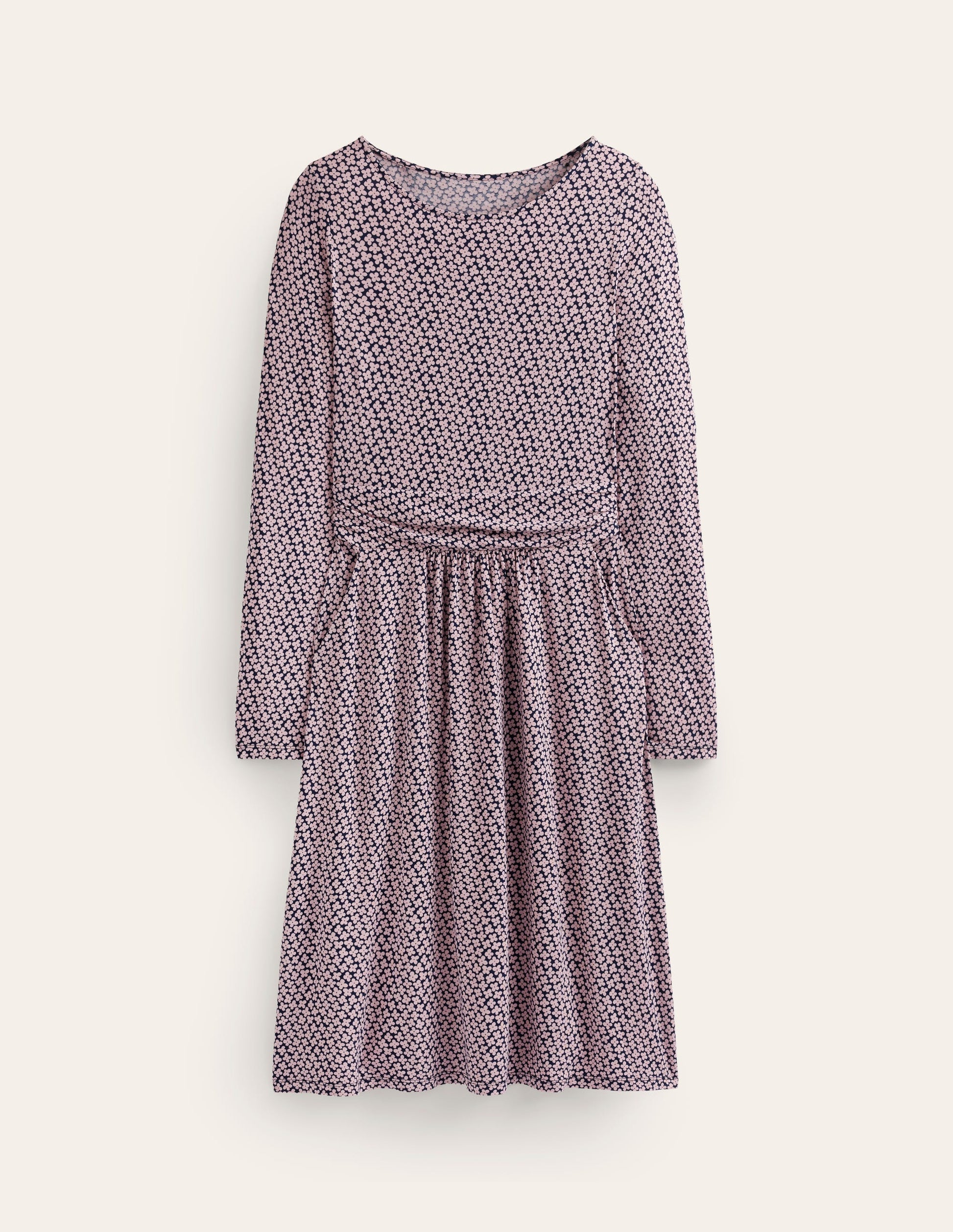 Abigail Jersey Dress-Milkshake, Daisy Bud-6