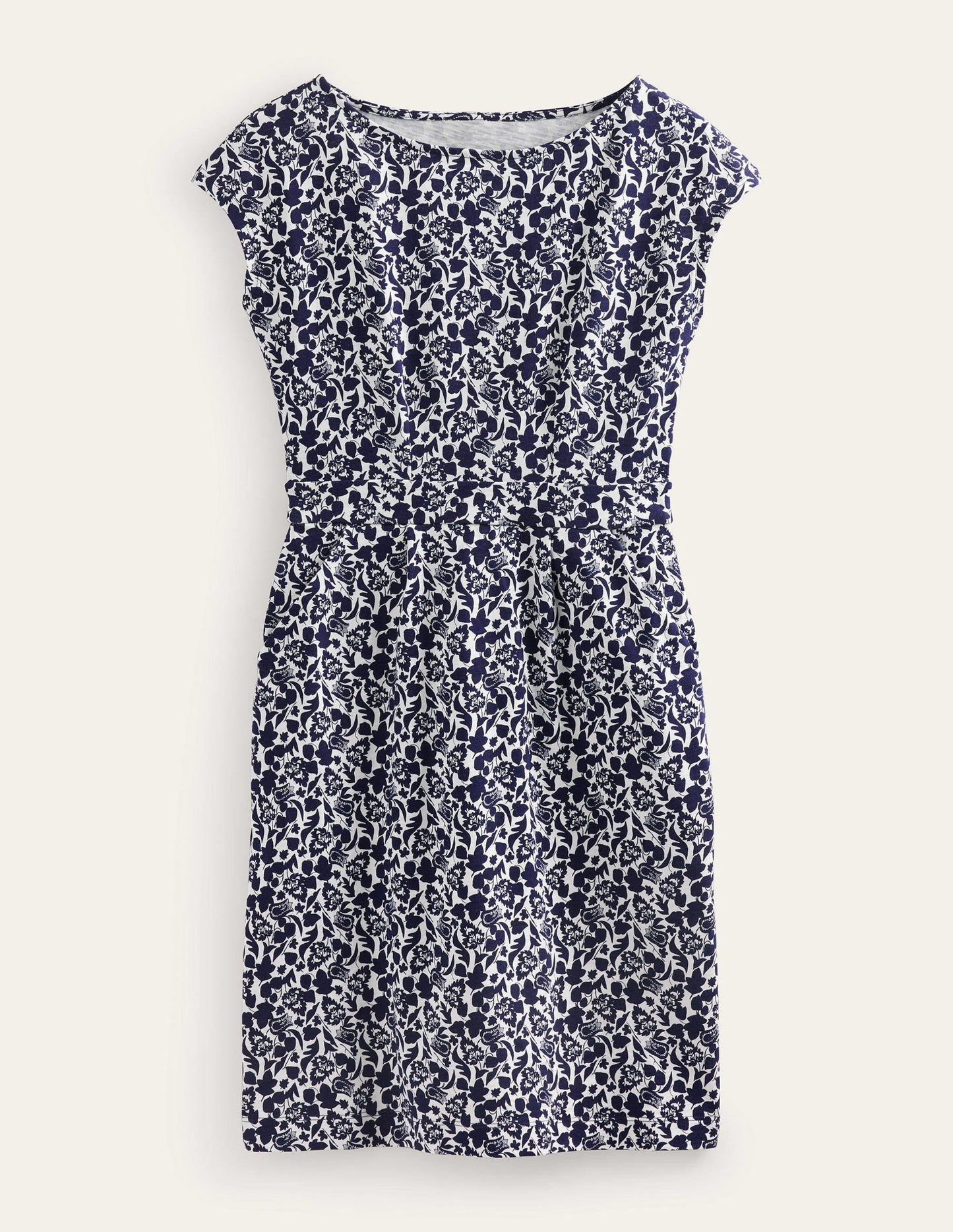 Florrie Jersey Dress-French Navy, Tulip Bloom