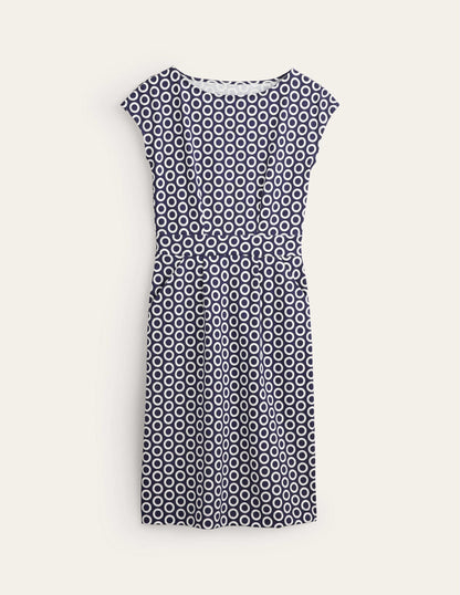 Florrie Jersey Dress-French Navy, Hoops