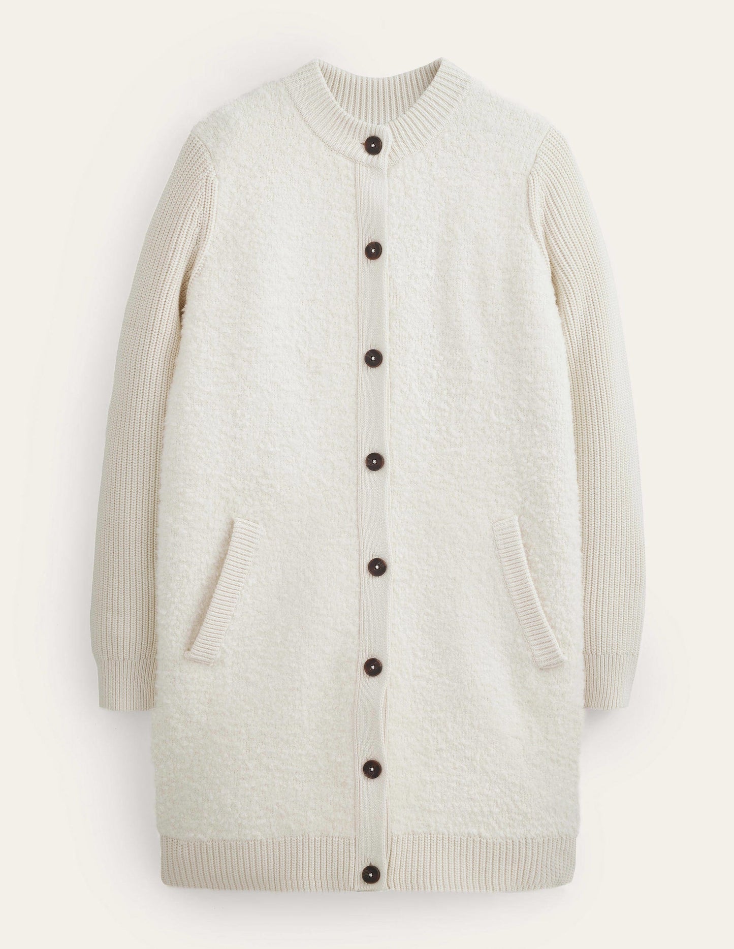 Cosy Boucle Coatigan-Warm Ivory
