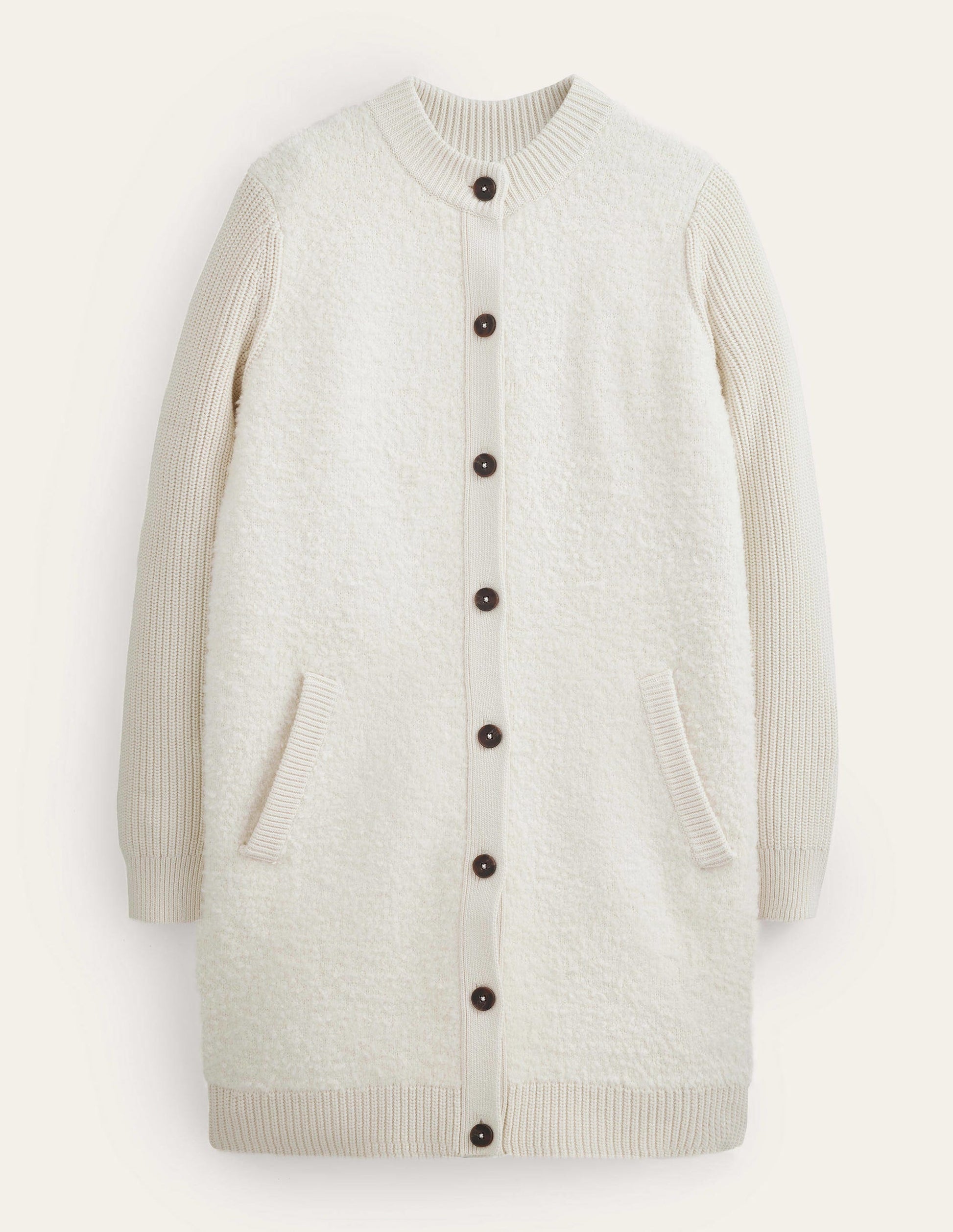 Cosy Boucle Coatigan-Warm Ivory-5