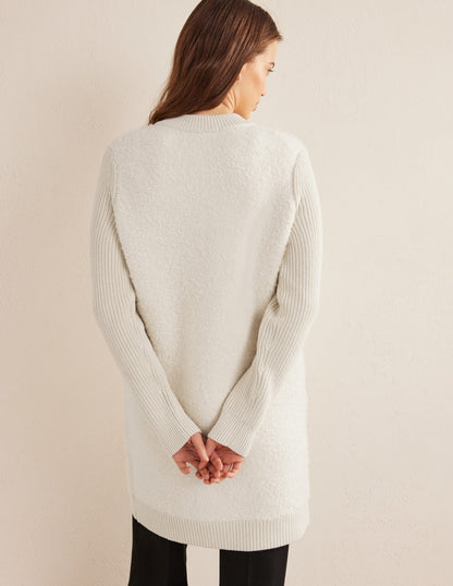 Cosy Boucle Coatigan-Warm Ivory-3