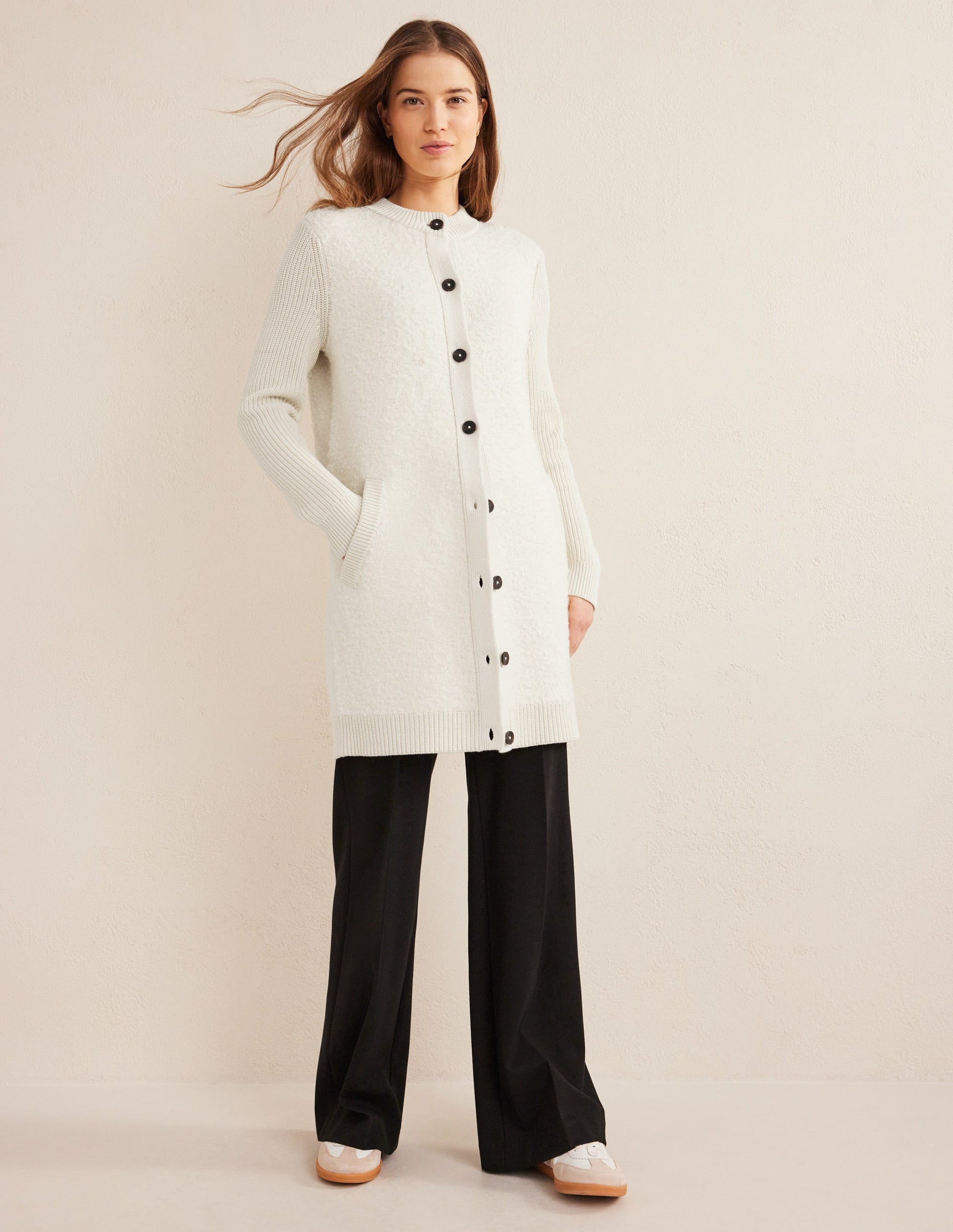 Cosy Boucle Coatigan-Warm Ivory-4