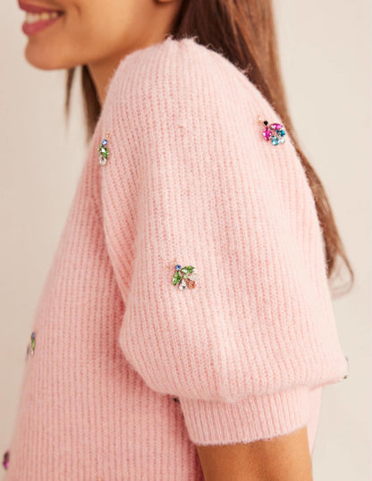Embellished Fluffy T-shirt-Marshmallow-2