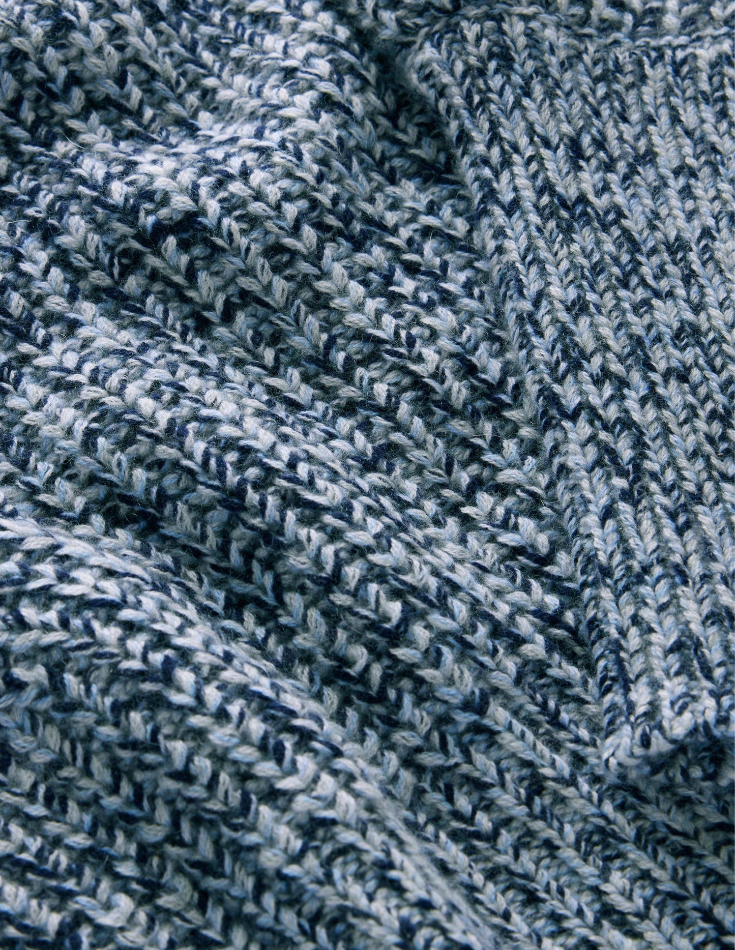 Chunky-Rib Cashmere Jumper-Blues Melange