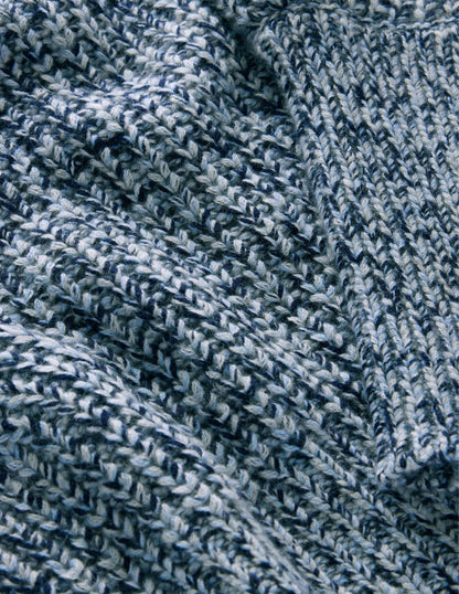 Chunky-Rib Cashmere Jumper-Blues Melange-6