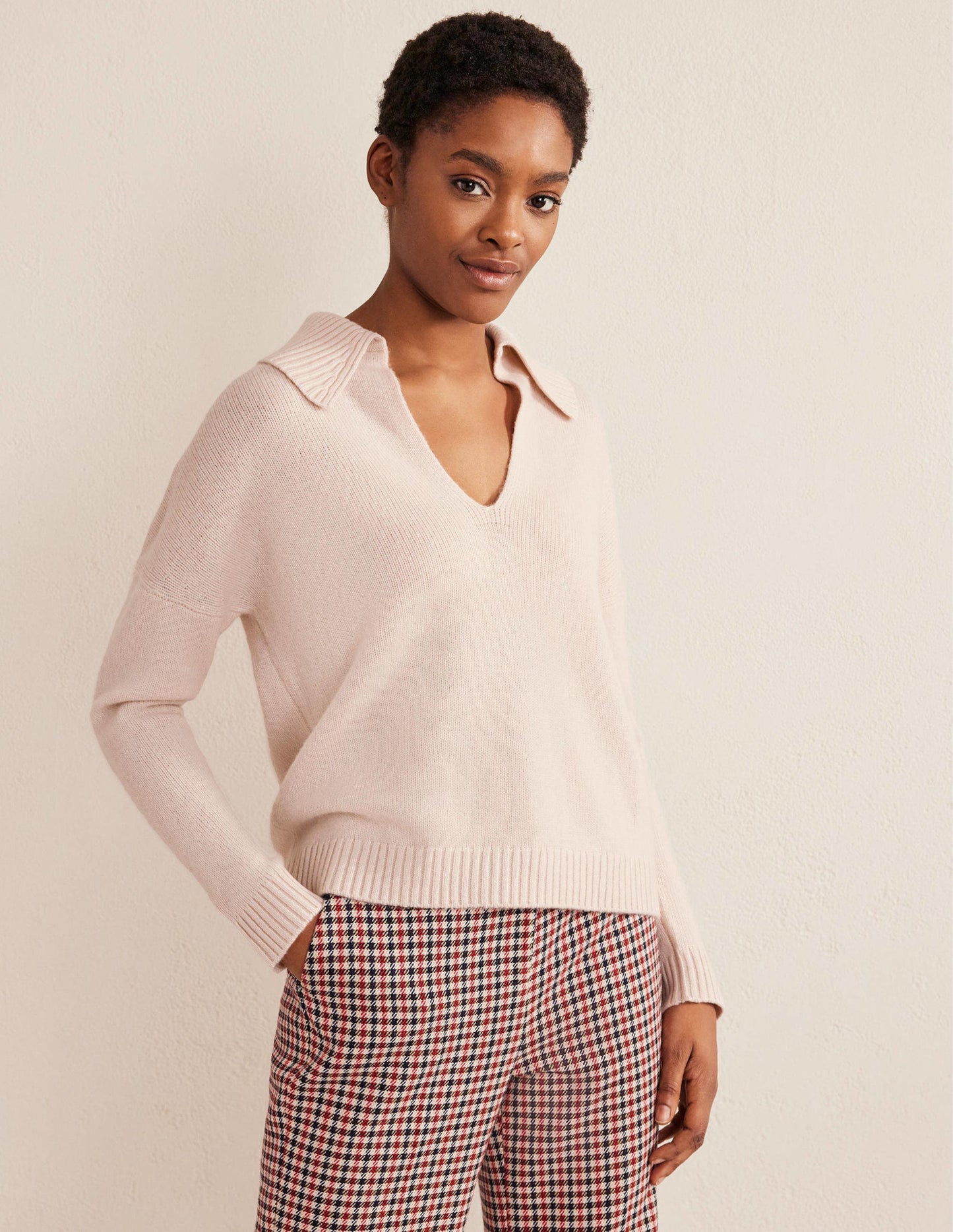 Collared Cashmere Jumper-Rope