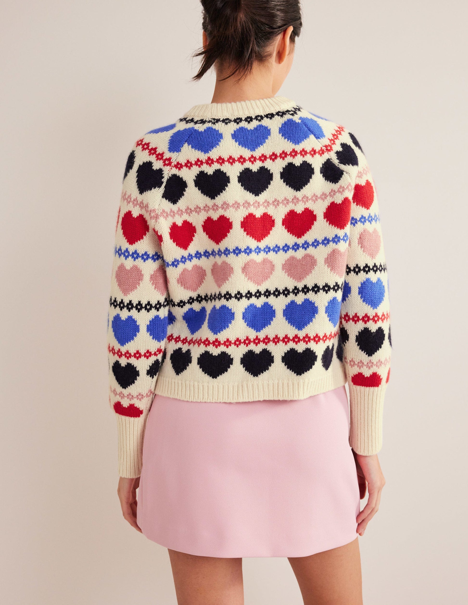 Chunky Fair Isle Jumper-Ivory Heart Fairisle-3