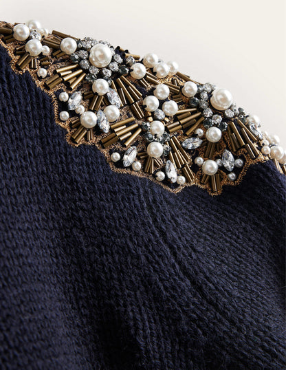 Embellished Jumper-Navy Embellishment-6