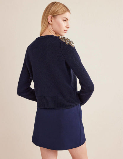 Embellished Jumper-Navy Embellishment-3