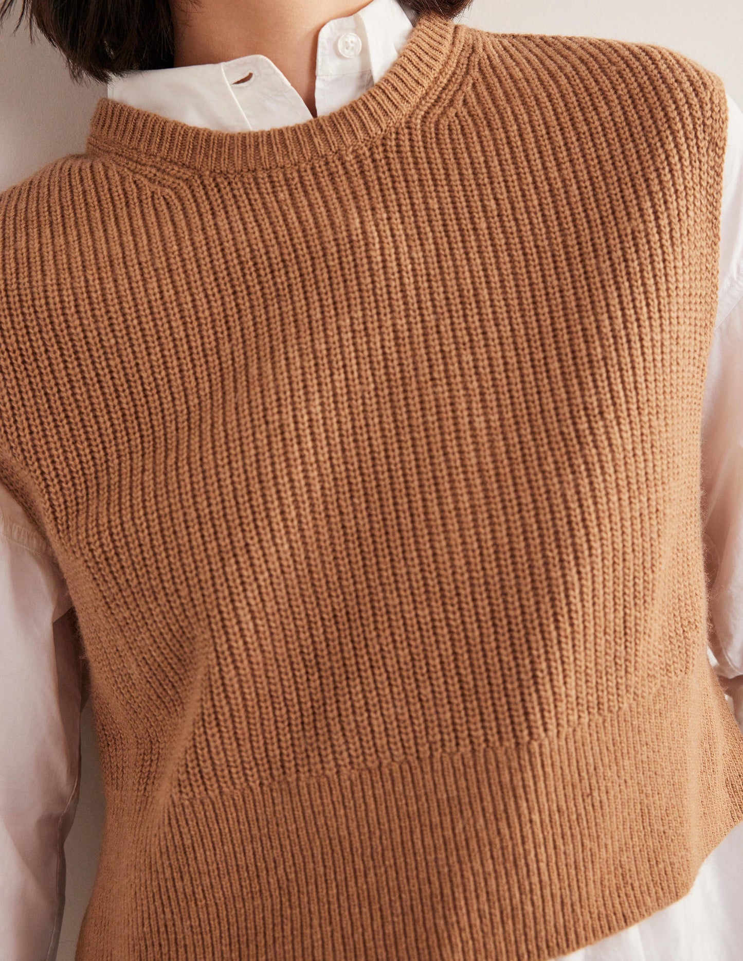Cropped Ribbed Tank-Teddy Bear