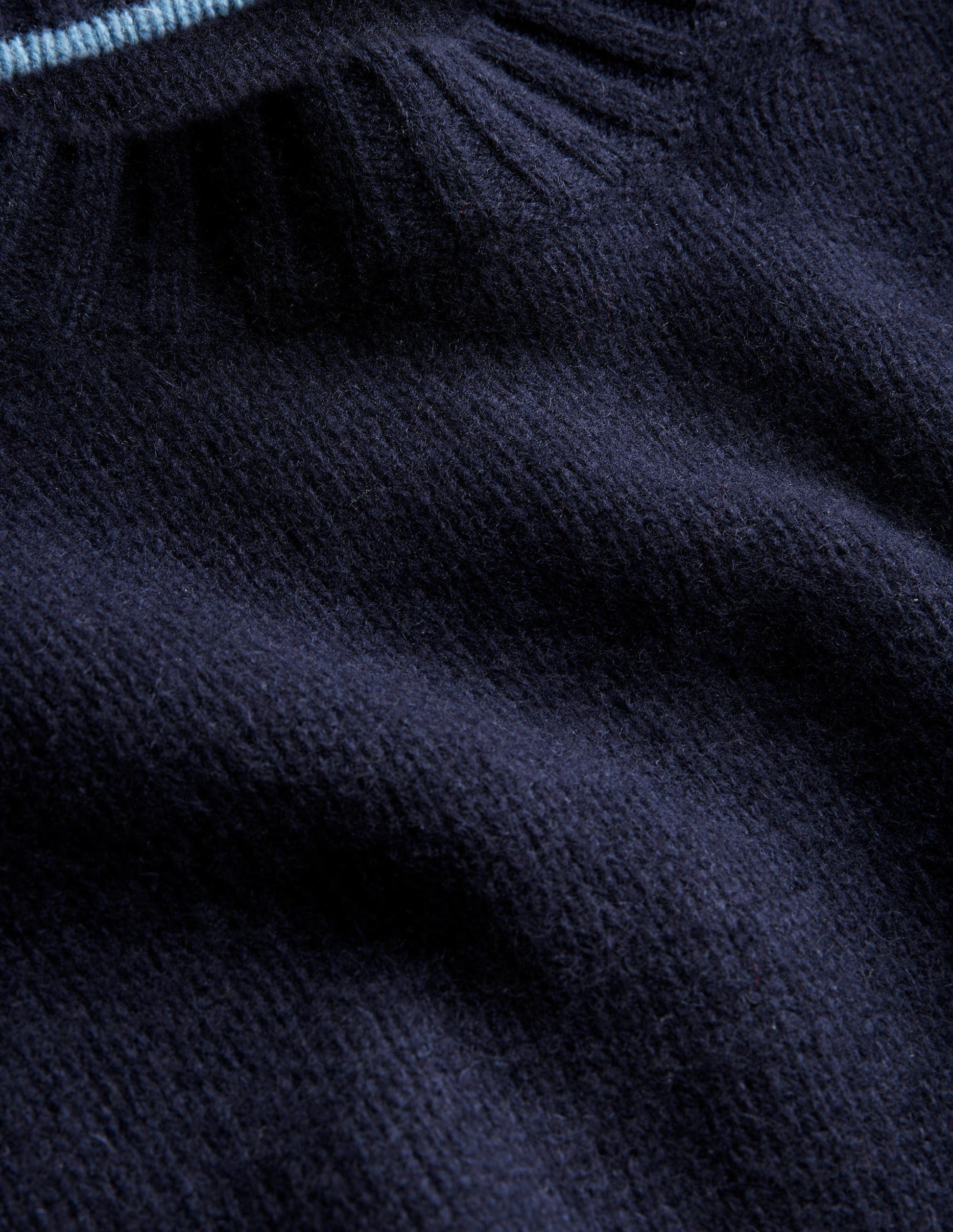 Brushed Wool Cropped Jumper-Navy-9