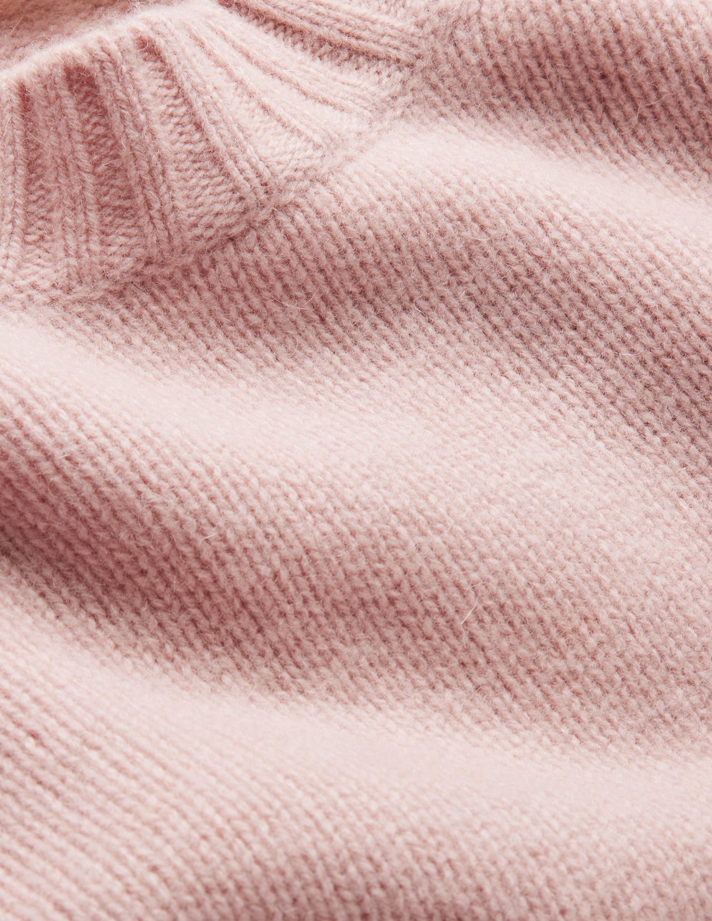 Brushed Wool Cropped Jumper-Chalky Pink