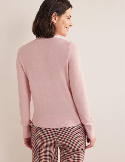 Cashmere Stand Neck Jumper-Marshmallow Pink-3