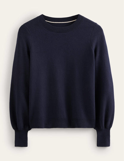 Crew Neck Jumper-Navy-5