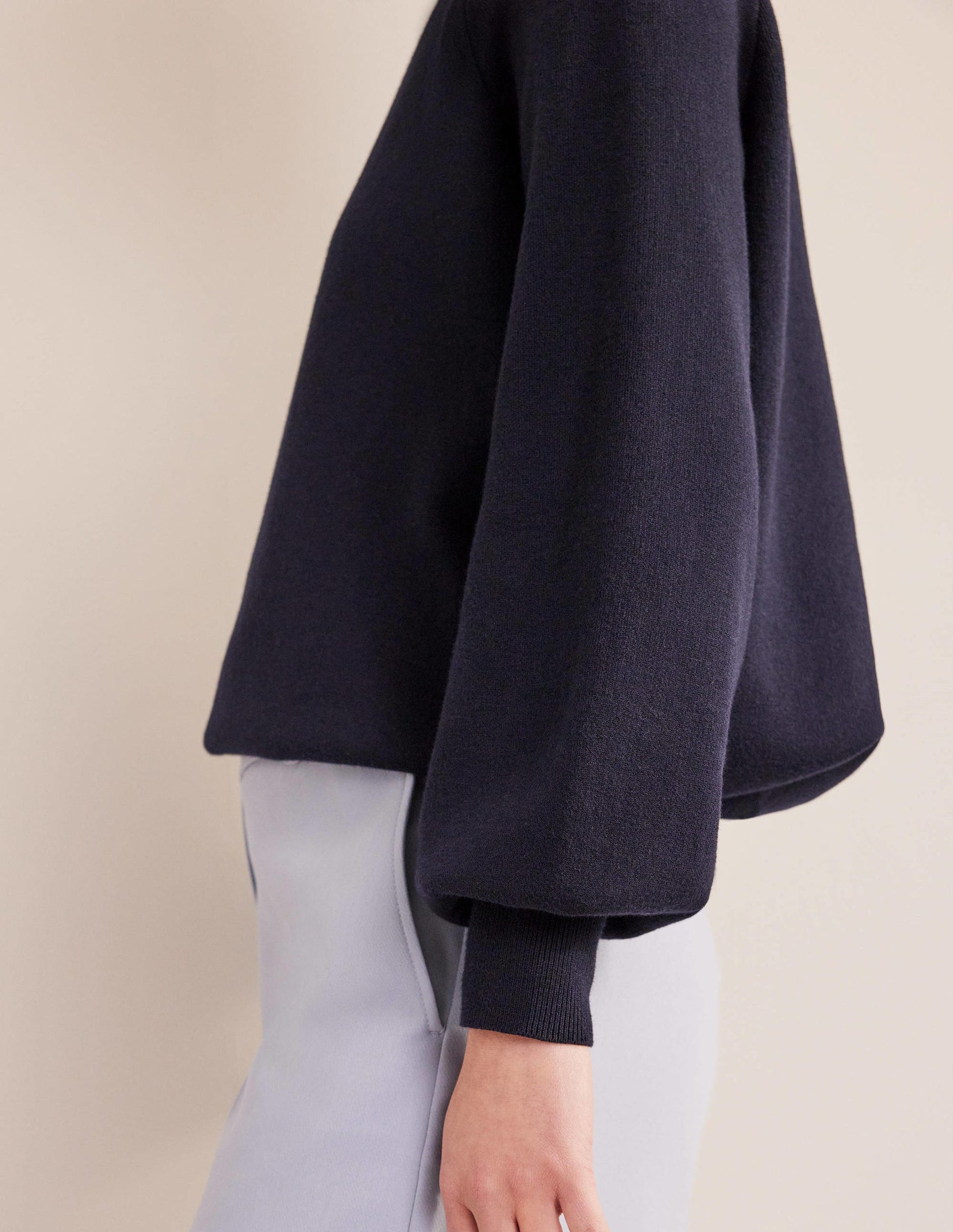 Crew Neck Jumper-Navy-2