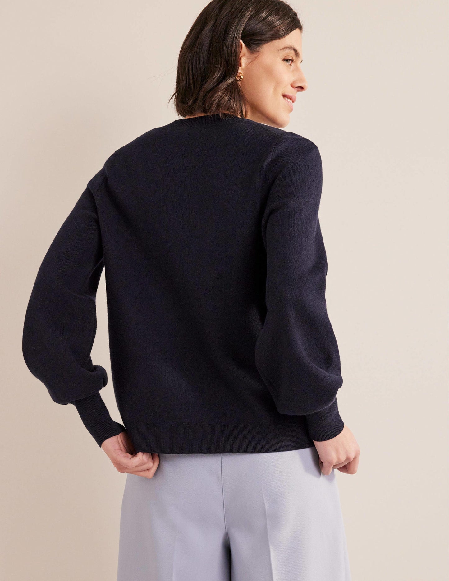 Crew Neck Jumper-Navy