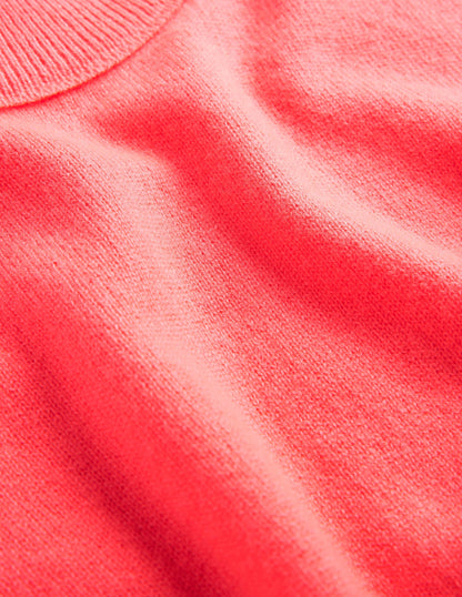 Cashmere Puff Shoulder Jumper-Bright Watermelon-7