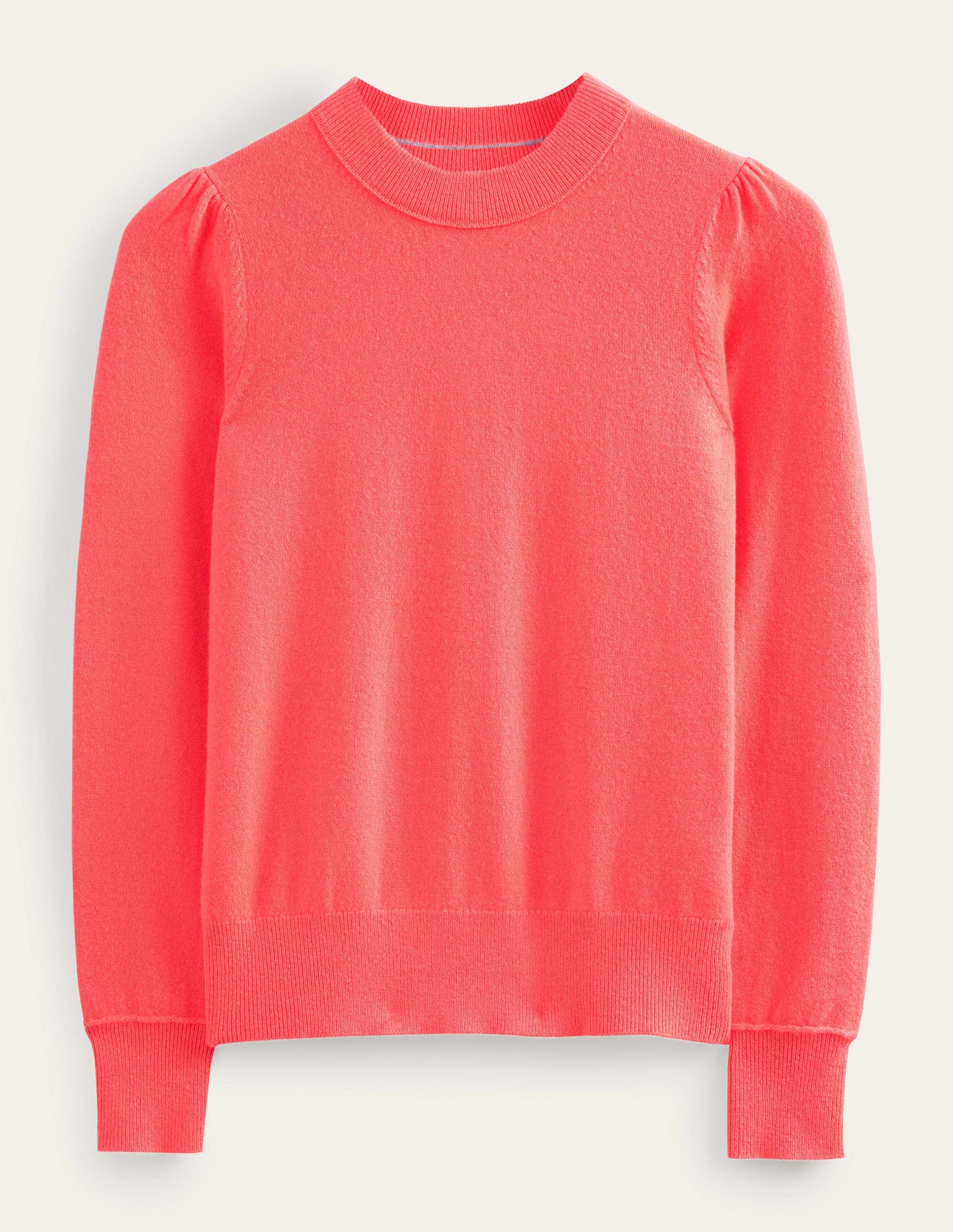 Cashmere Puff Shoulder Jumper-Bright Watermelon-6