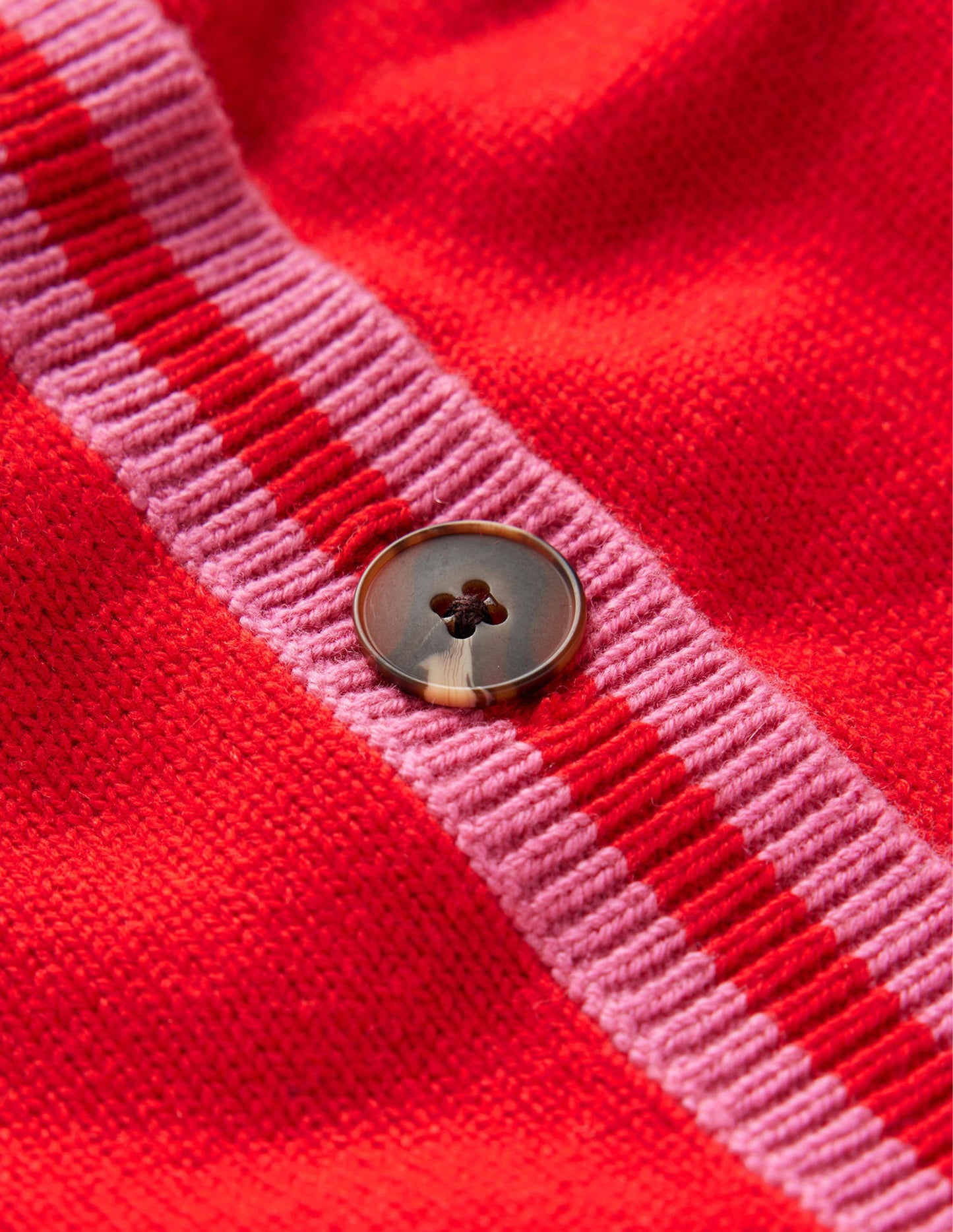 Cecily Button Back Jumper-Post Box Red, Brand Stripe