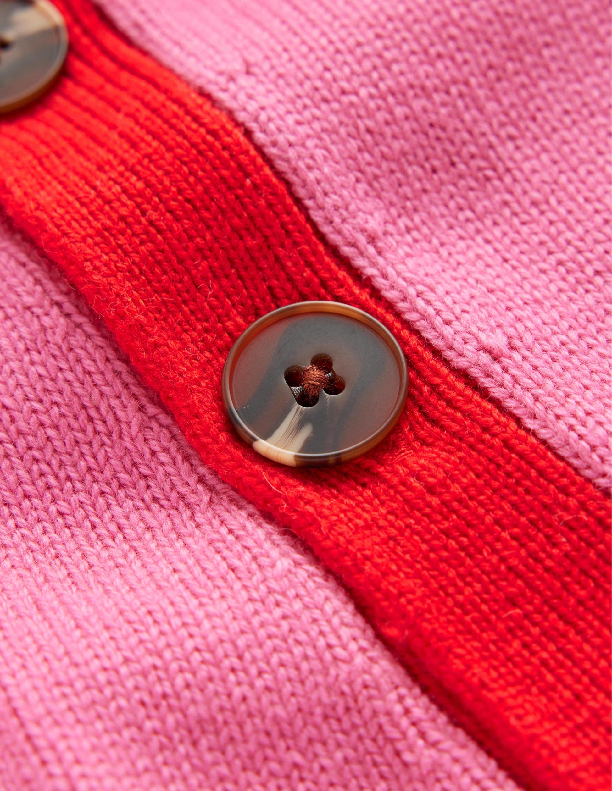Alma Contrast Trim Jumper-Bright Pink, Post Box Red-5