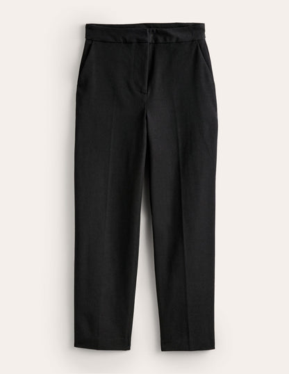 Bi-Stretch Tapered Trousers-Black-6
