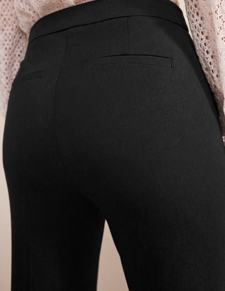 Bi-Stretch Tapered Trousers-Black