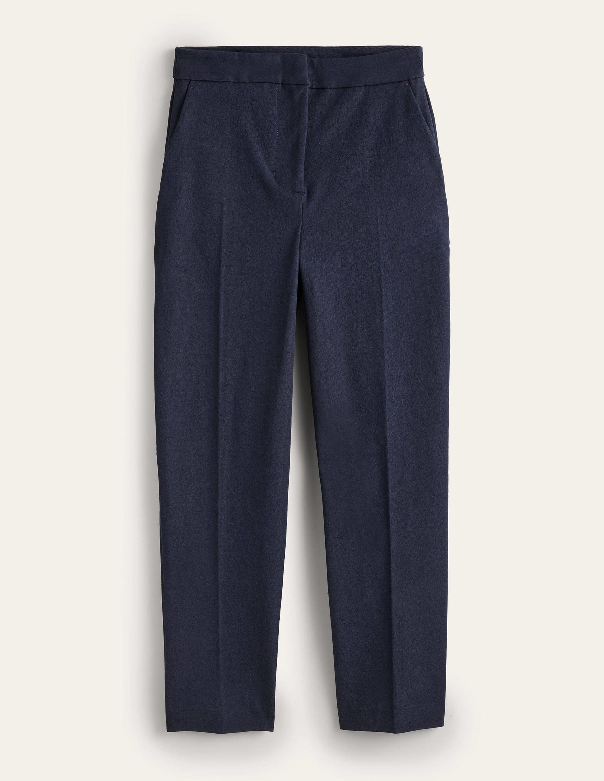 Bi-Stretch Tapered Trousers-Navy-6