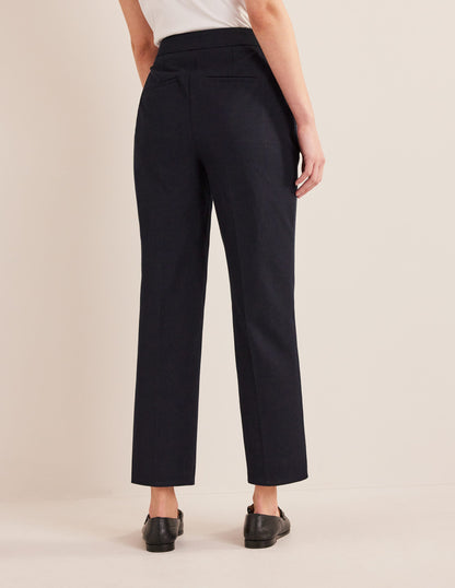 Bi-Stretch Tapered Trousers-Navy-3