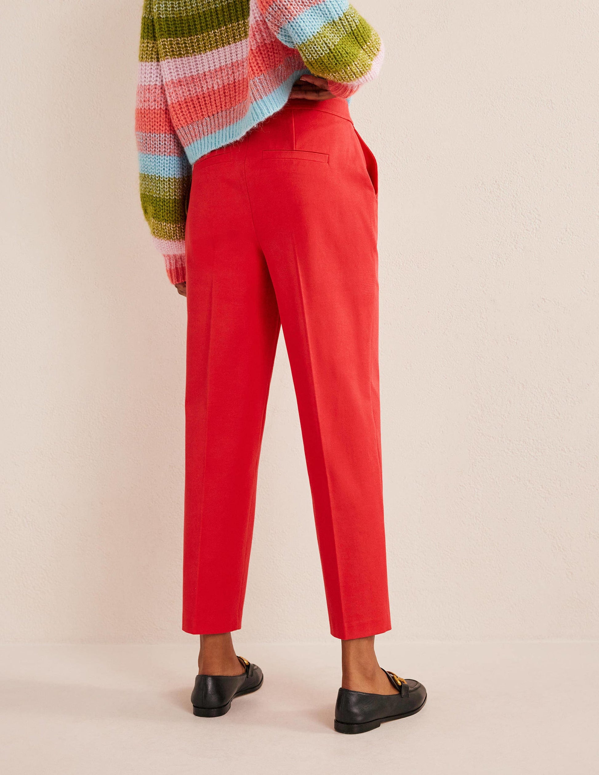 Bi-Stretch Tapered Trousers-Camellia-3