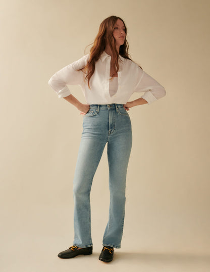 High Rise True Straight Jeans-Mid Vintage