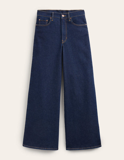 High Rise Wide Leg Jeans-Indigo