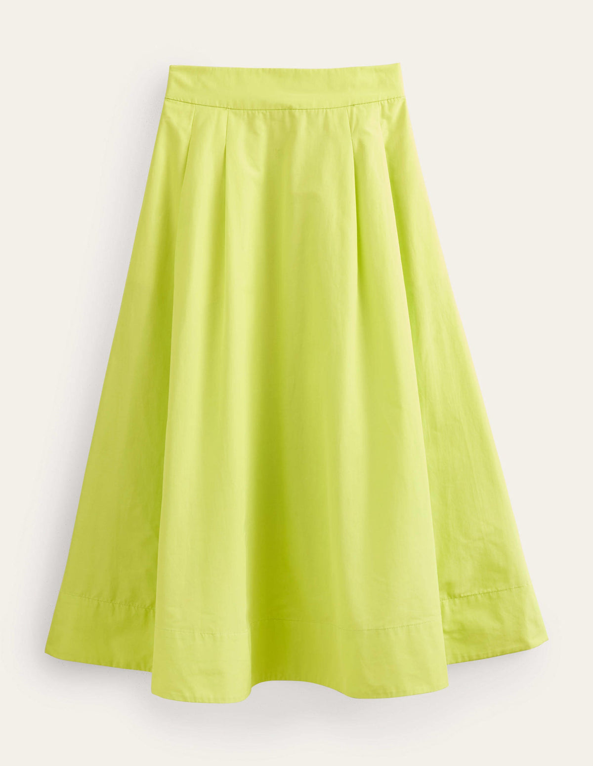 Taffeta Pull-on Midi Skirt-WILD LIME - Image 2