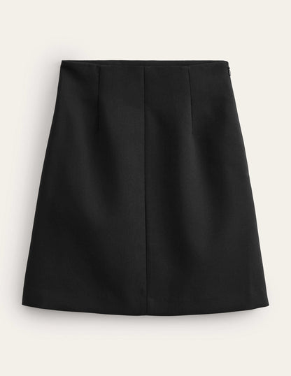 Bi-stretch Mini Skirt-Black-6