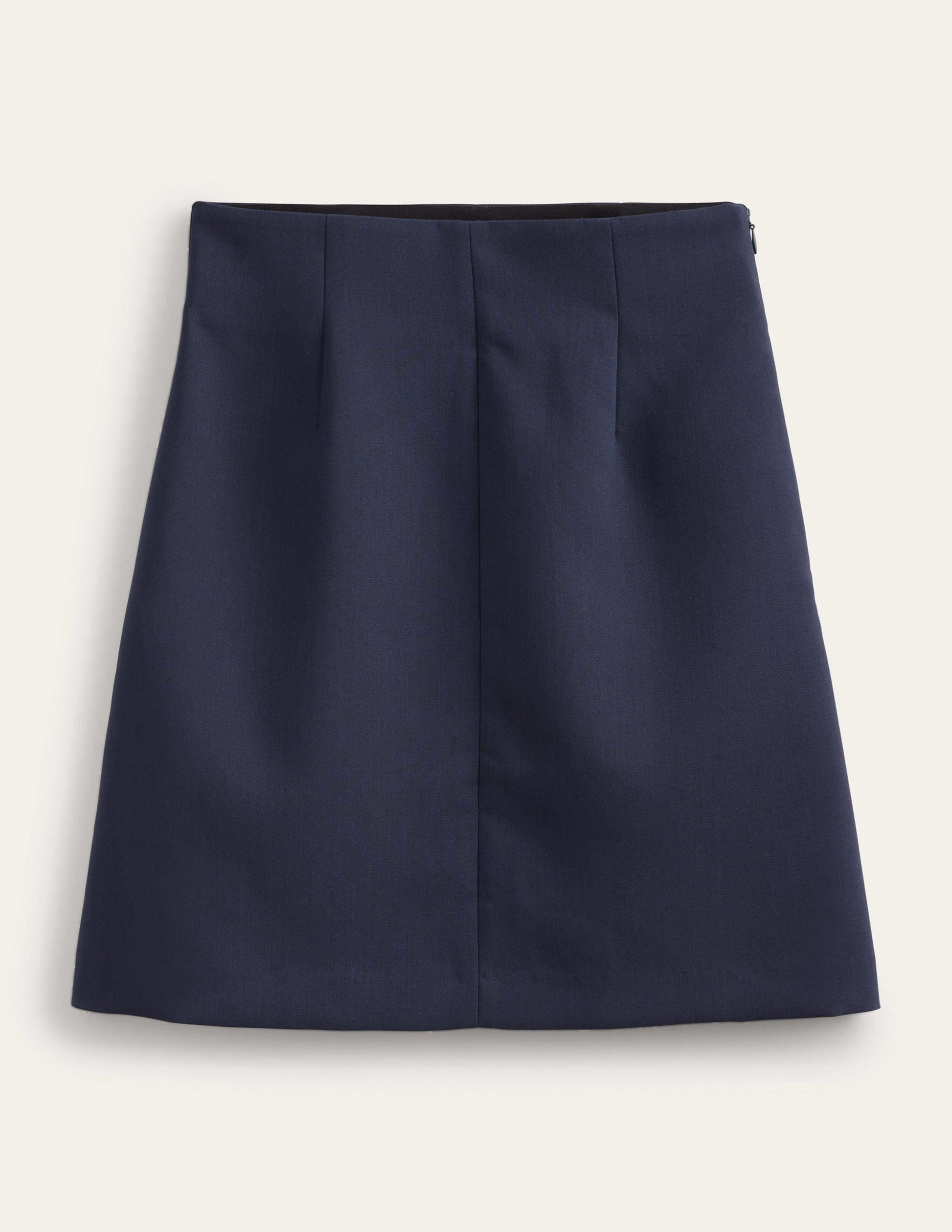 Bi-stretch Mini Skirt-Navy-5