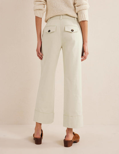 Tailored Turn Up Trousers-Pistachio Shell-3